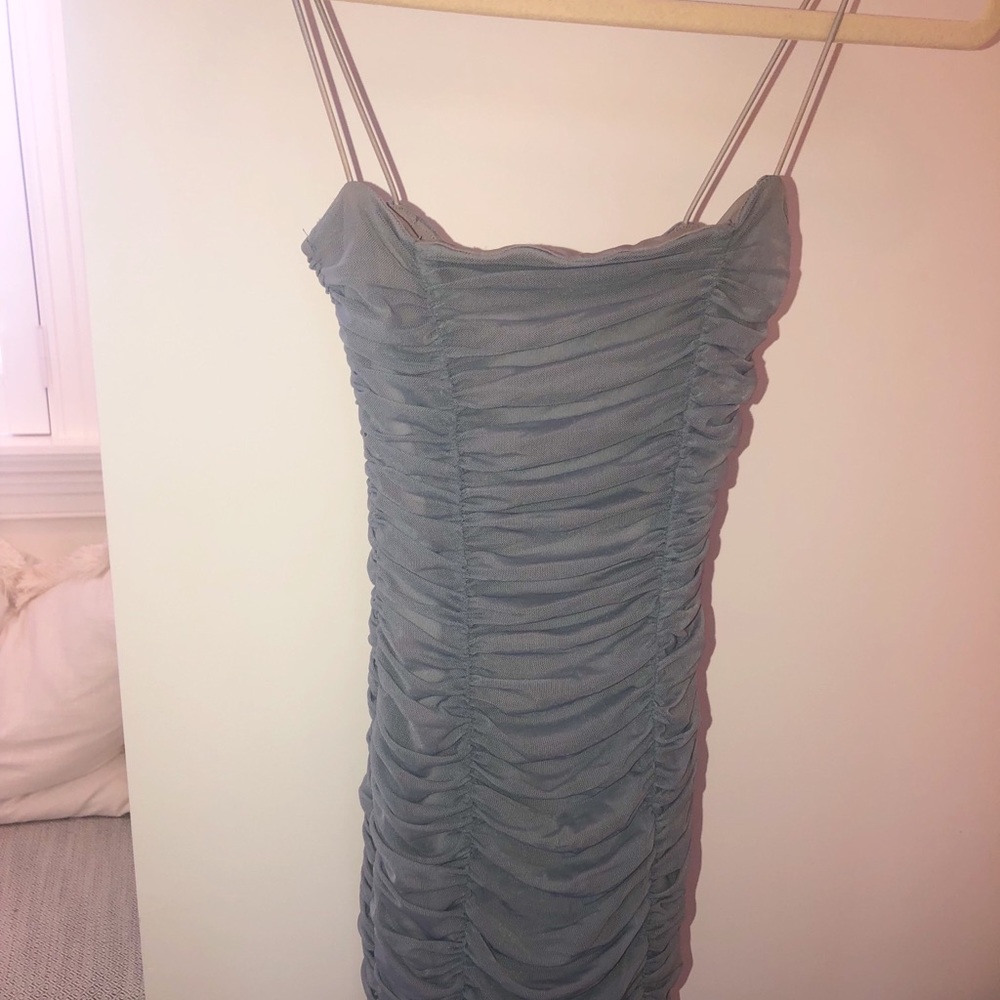 light gray revolve mini dress